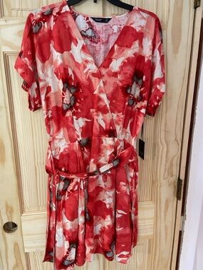 Simply Vera Vera Wang Red Floral Wrap Chemise